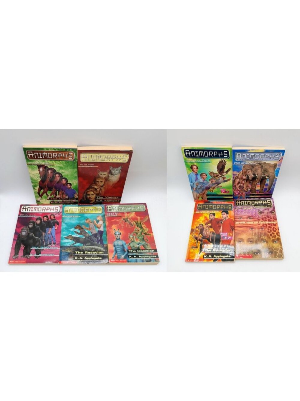 Lot of 9 Animorphs books #5, 12, 15, 18, 31, 42, 45, #2 Megamorps K.A. Applegate
